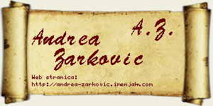 Andrea Žarković vizit kartica